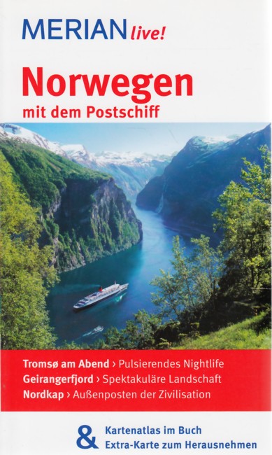 MERIAN live! ~ Norwegen mit dem Postschiff : Mit Kartenatlas im Buch und Extra-Karte zum Herausnehmen. - Schröder, Ralf