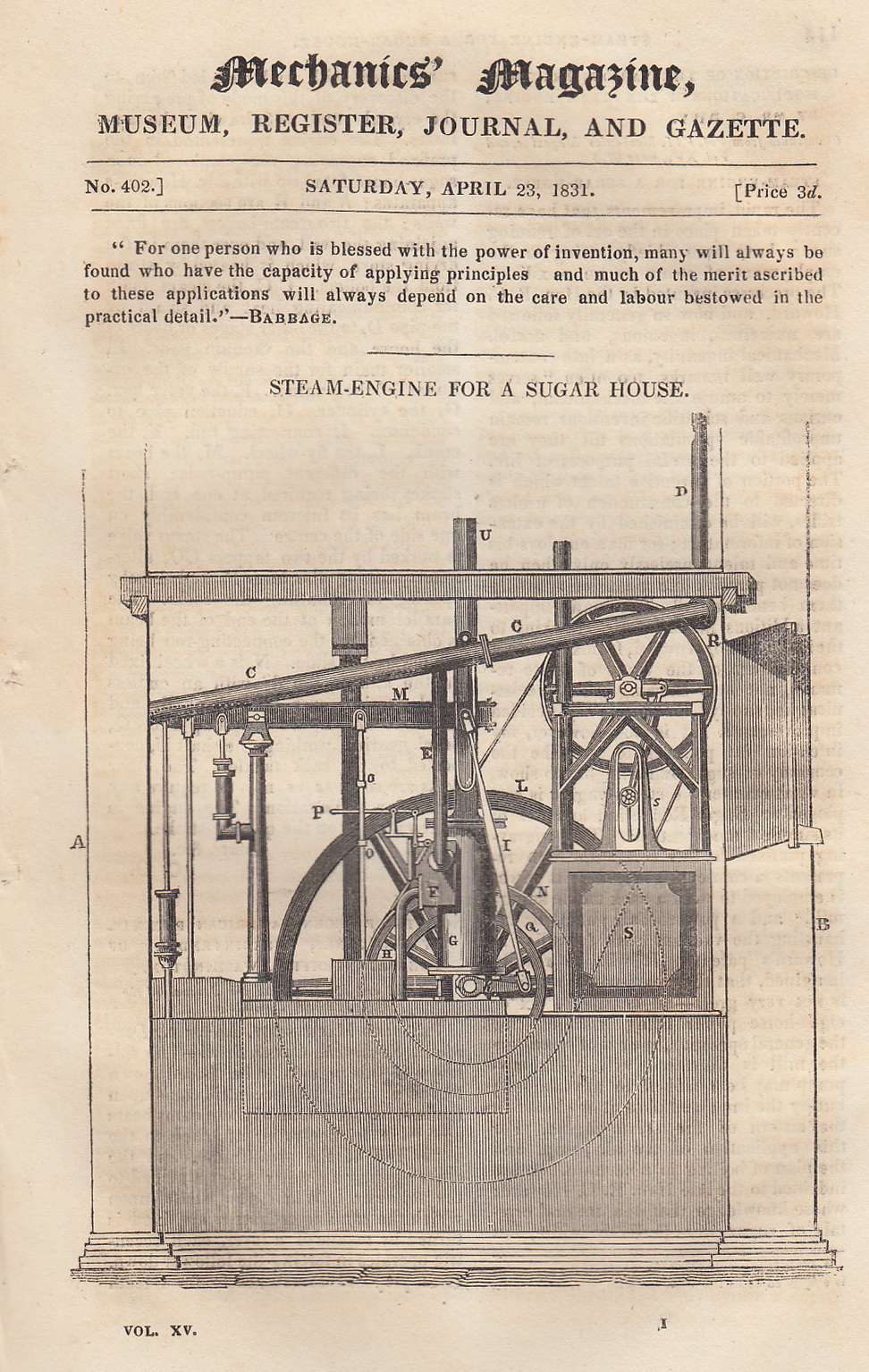 Steam Engine For A Sugar House American Slavery Correct Method Of Measuring A Small Angle An Ancient Silver Coin Mr Gurney S Steam Carriages Chinese Secret In Dyeing Etc Mechanics Magazine Museum Register Journal Steam Engine For A Sugar House American Slavery Correct Method Of Measuring A Small Angle An Ancient Silver Coin Mr Gurney S Steam Carriages Chinese Secret In Dyeing Etc Mechanics Magazine Museum Register Journal
