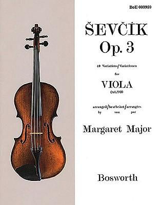 Sevcik for Viola, Opus 3: 40 Variations - Sevcik, Otakar