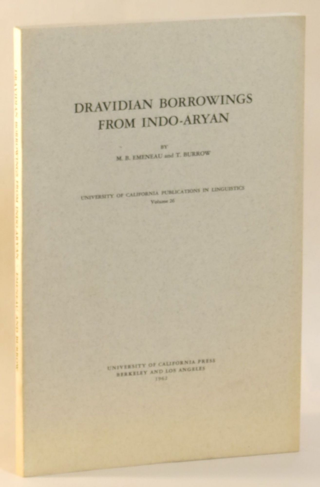 Dravidian Borrowings from Indo-Aryan - Emeneau, M. B. and T. Burrow