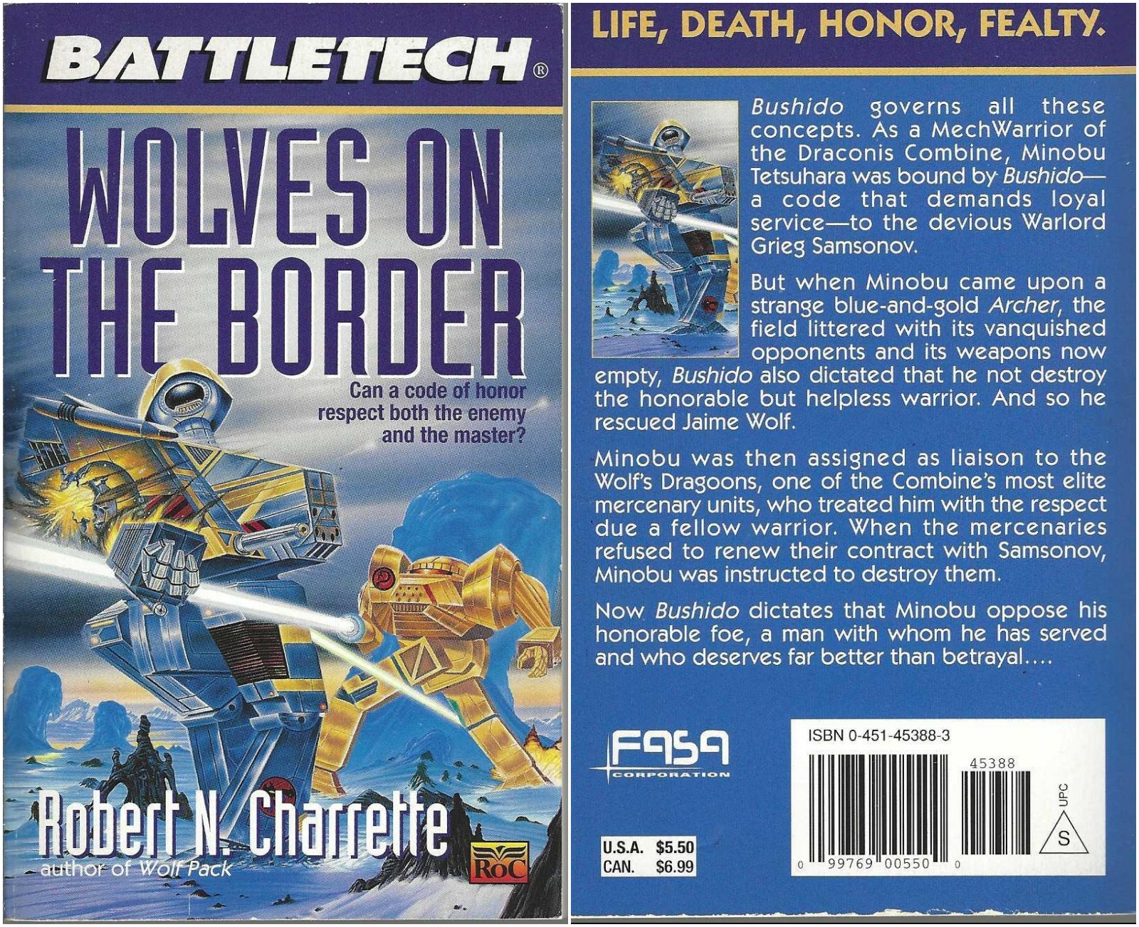 Battletech 25 Wolves on the Border by Charrette, Robert N. Near Fine