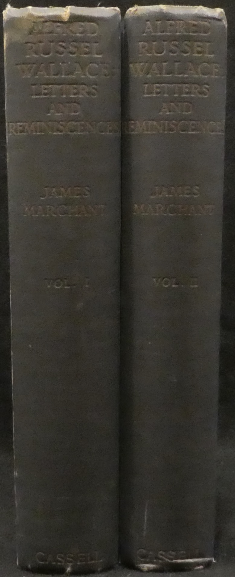 Marchant, James ed. 1916. Alfred Russel Wallace letters and reminiscences.  London: Cassell. Volume 1.