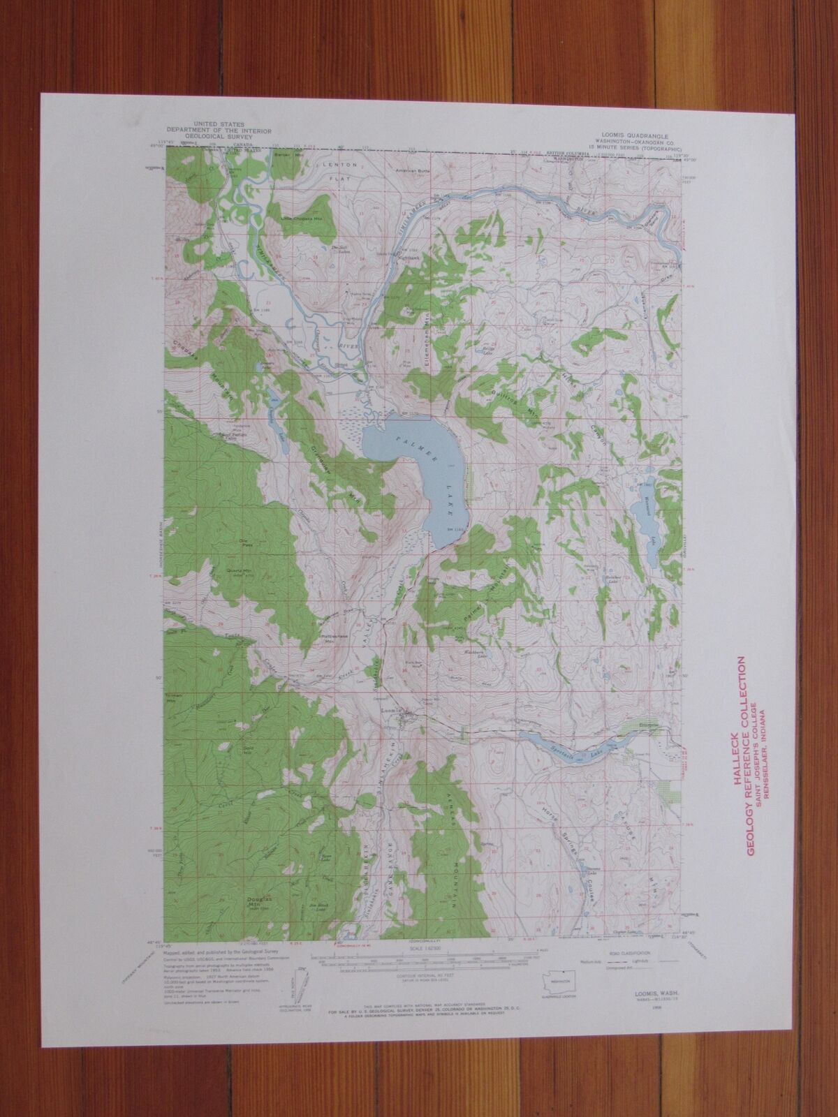 Loomis Washington 1959 Original Vintage USGS Topo Map (1959) Map RareMapsandBooks