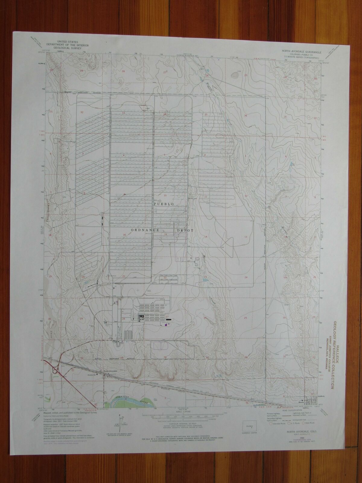 North Avondale Colorado 1976 Original Vintage USGS Topo Map (1976) Map