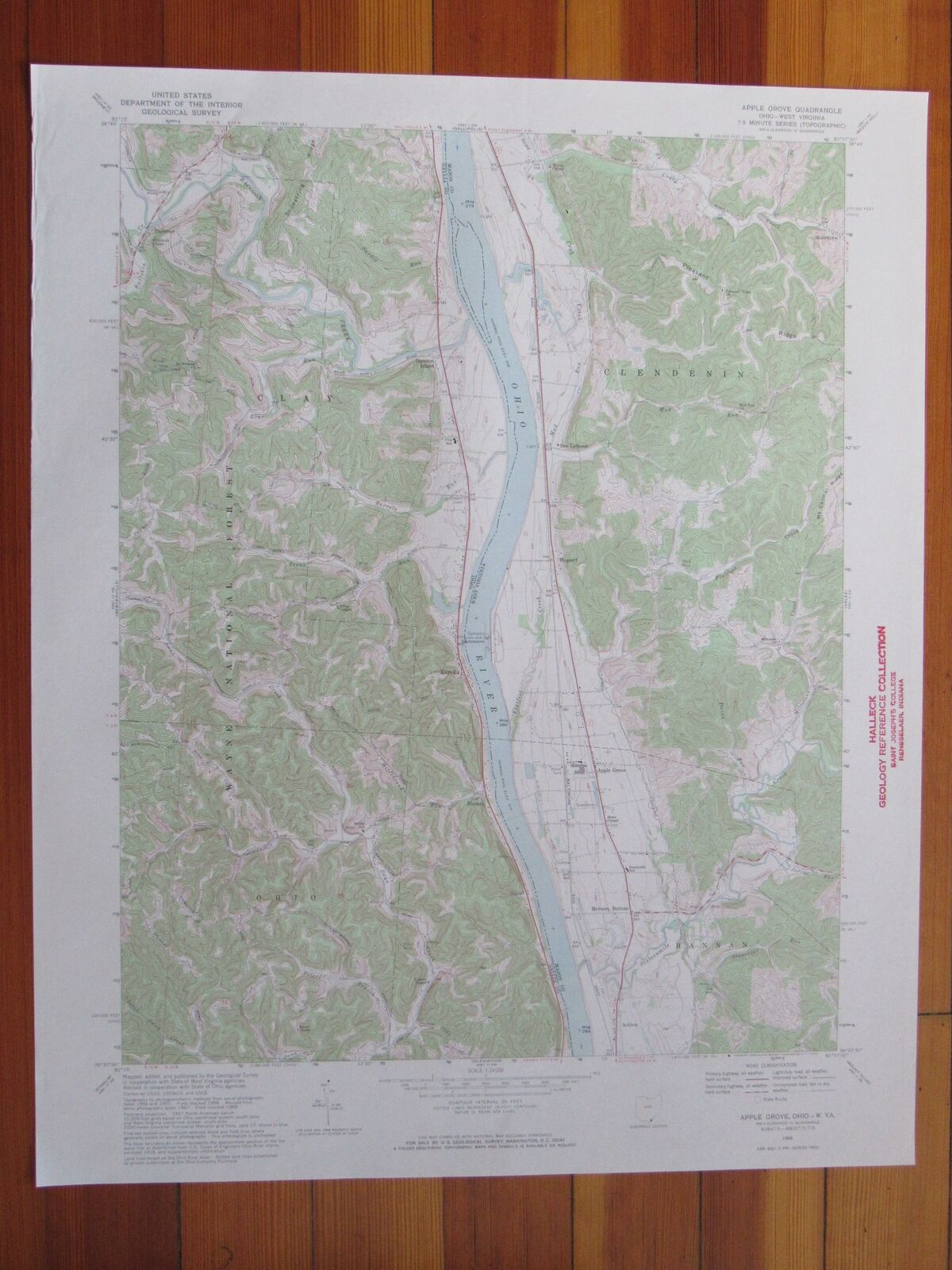Apple Grove West Virginia 1970 Original Vintage USGS Topo Map (1970) Map RareMapsandBooks