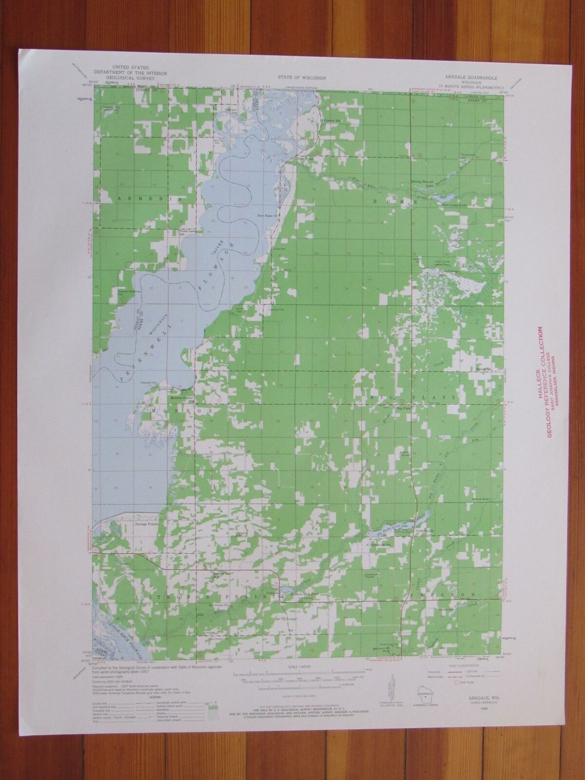 Arkdale NW Wisconsin 1960 Original Vintage USGS Topo Map (1960) Map RareMapsandBooks