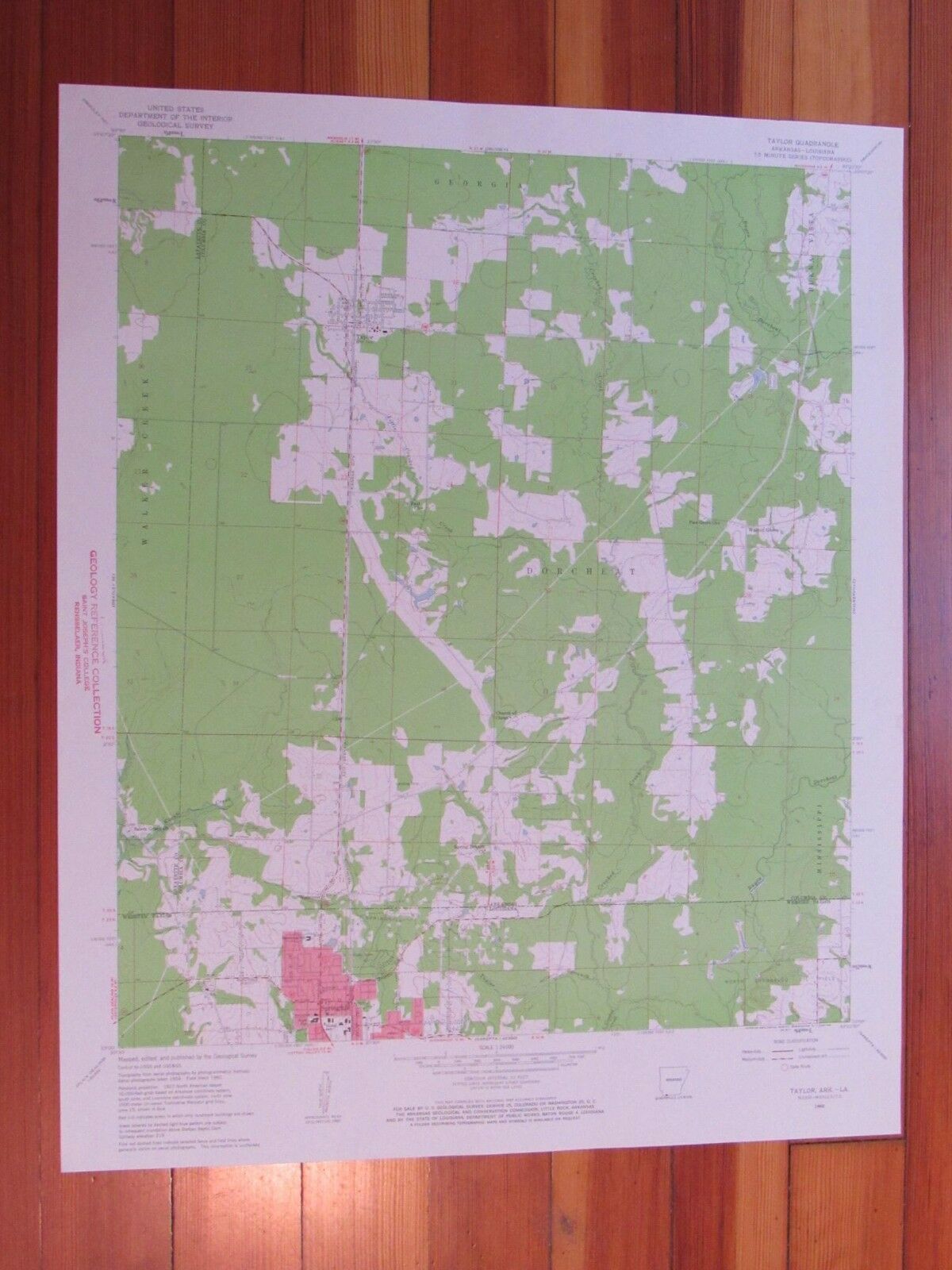 Taylor Arkansas 1961 Original Vintage USGS Topo Map (1961) Map