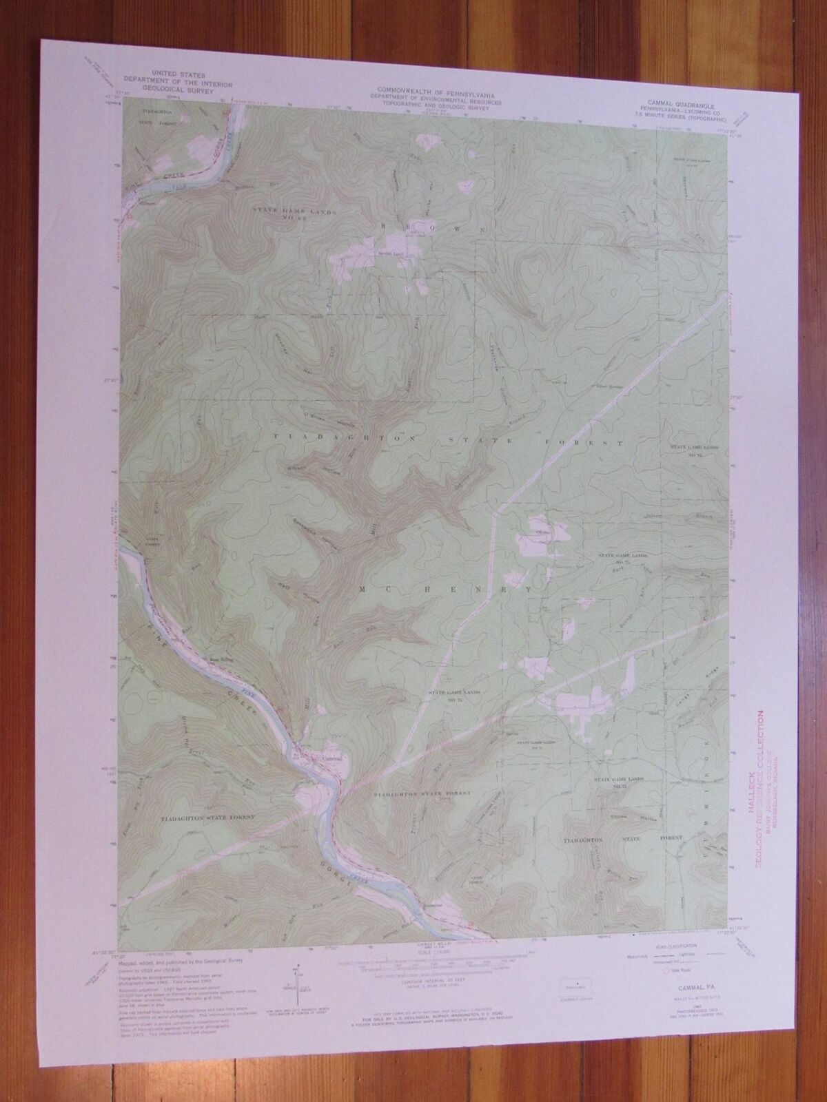 Cammal Pennsylvania 1973 Original Vintage USGS Topo Map (1973) Map