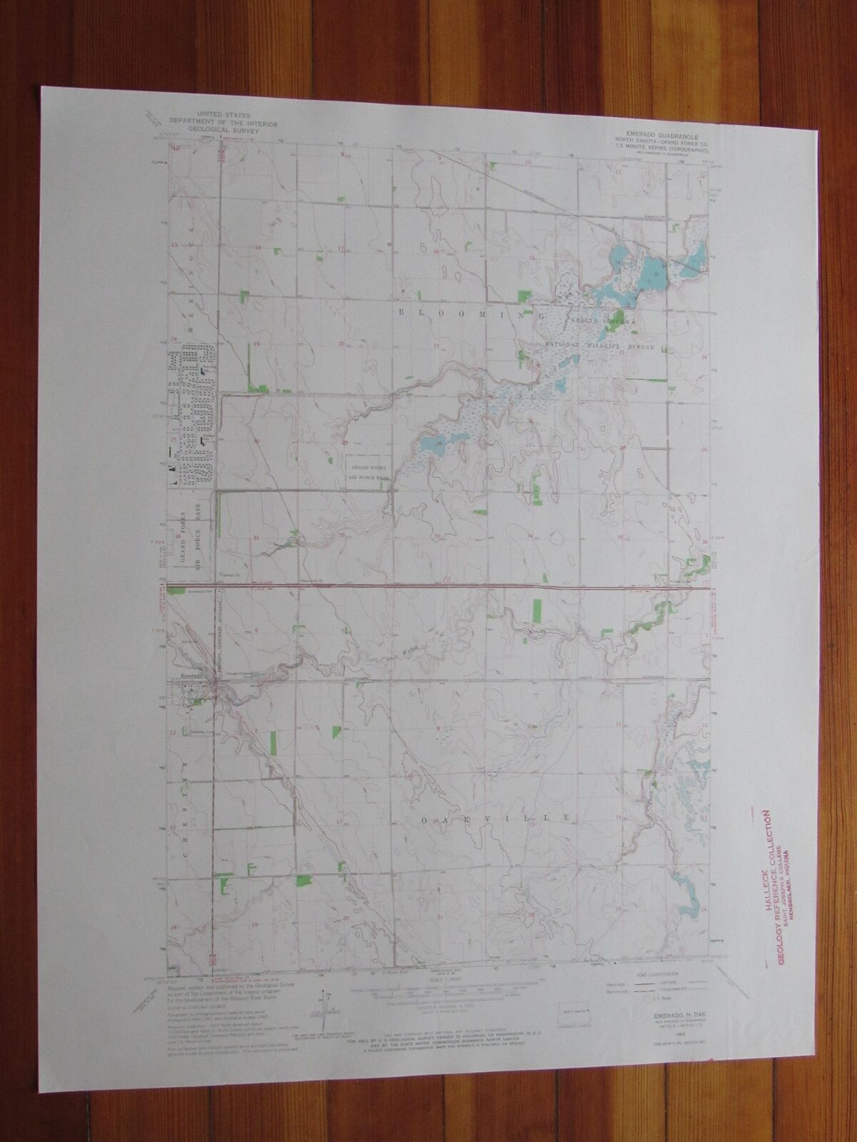 Emerado North Dakota 1964 Original Vintage USGS Topo Map (1964) Map