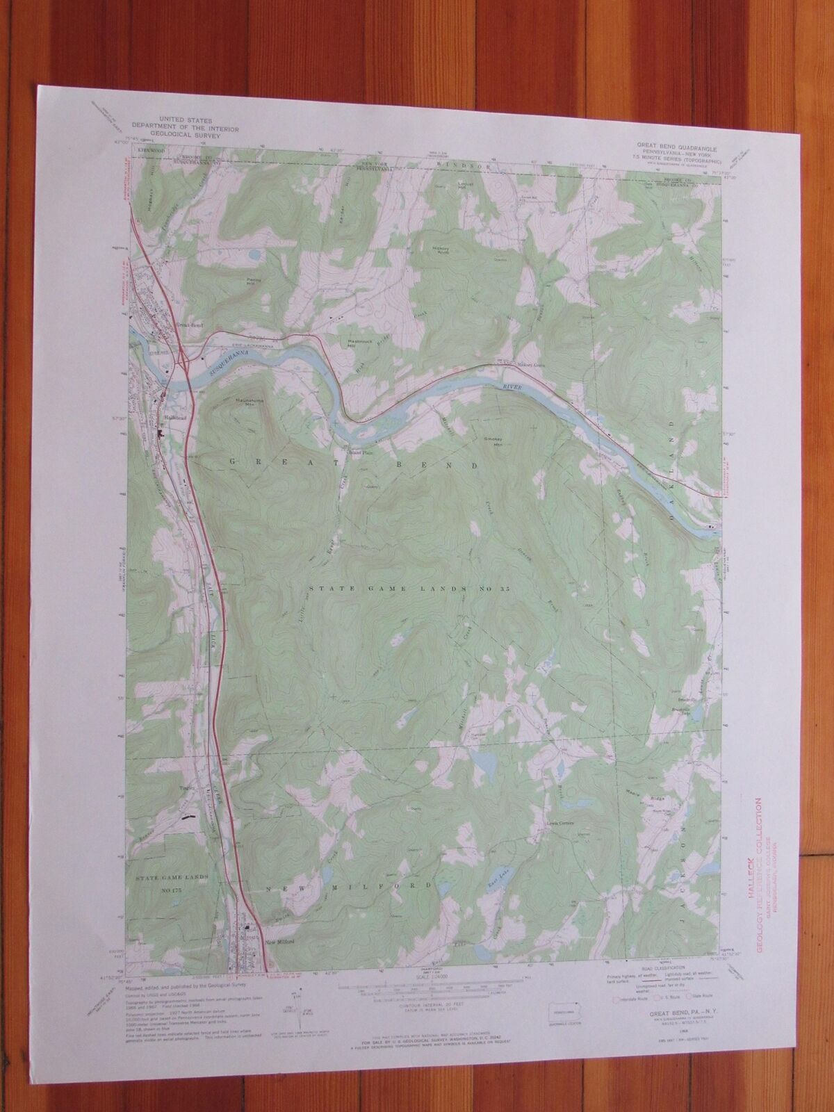 Great Bend Pennsylvania 1971 Original Vintage USGS Topo Map (1971) Map
