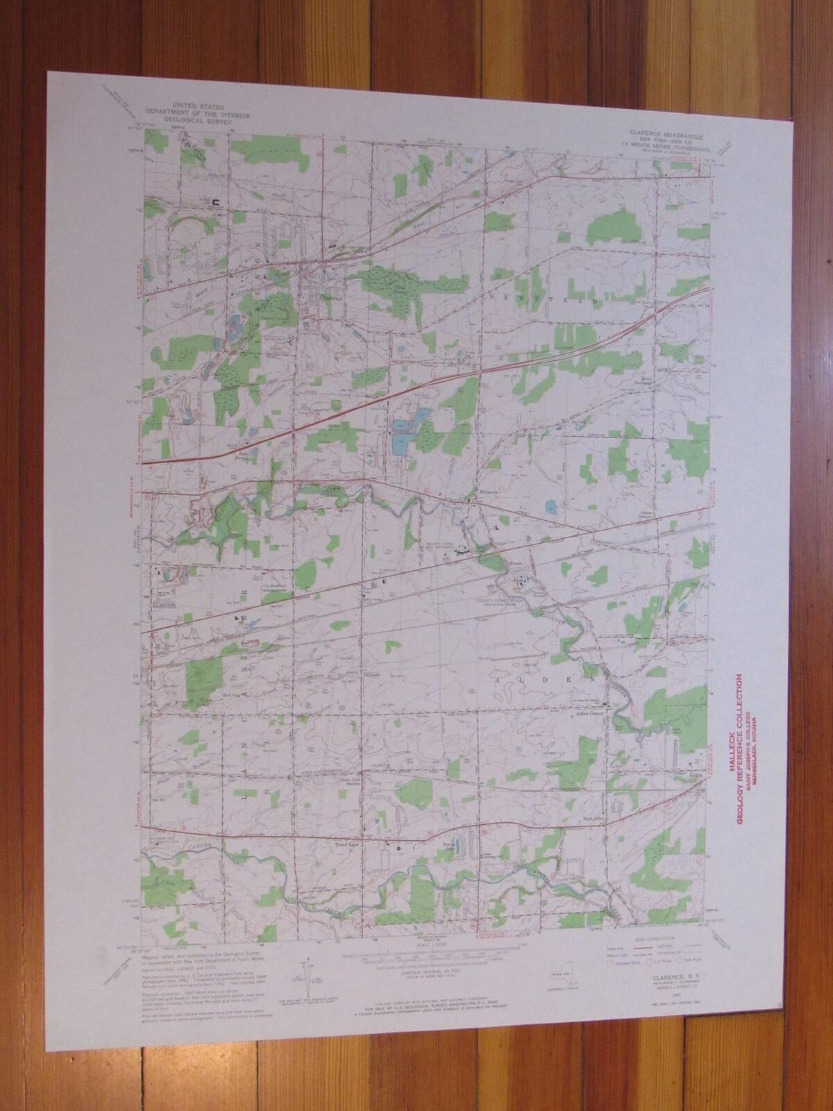 Clarence New York 1967 Original Vintage USGS Topo Map: (1967) Map 