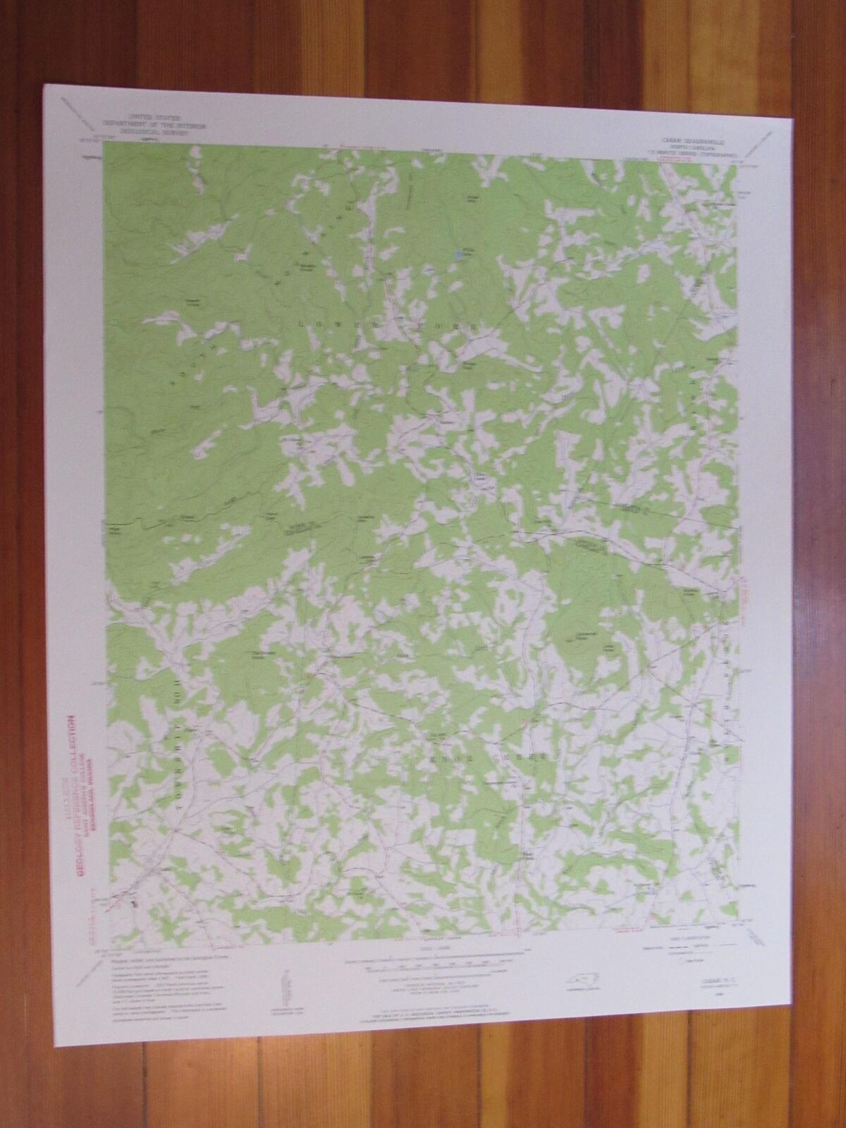 Casar North Carolina 1958 Original Vintage USGS Topo Map (1958) Map