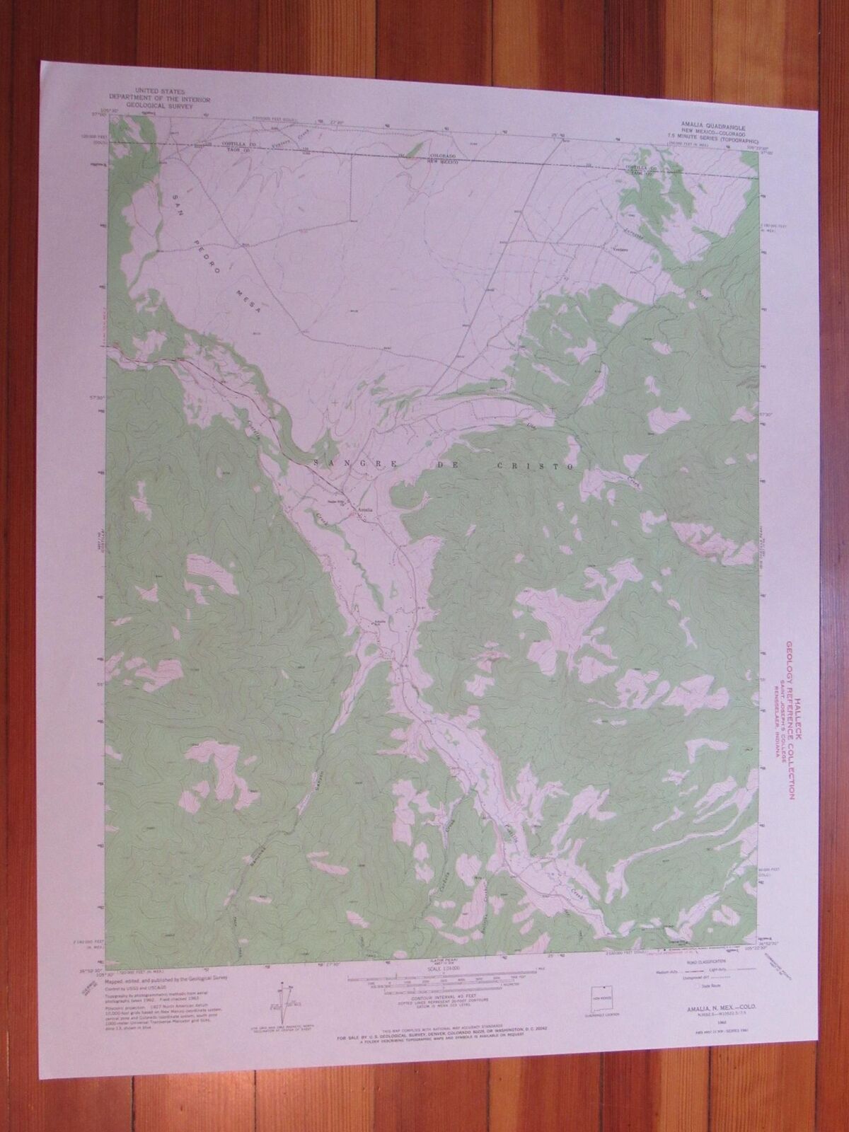 Amalia New Mexico 1967 Original Vintage USGS Topo Map (1967) Map