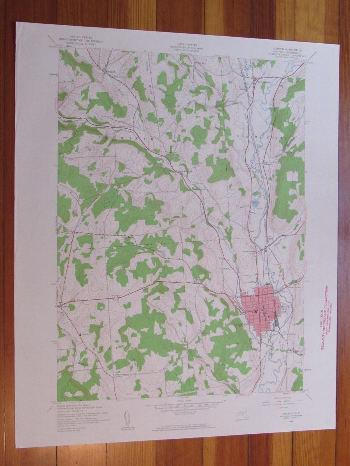 Details about  / USGS Topographic Map NORWICH 1986 photoinspected 1988-100K New York