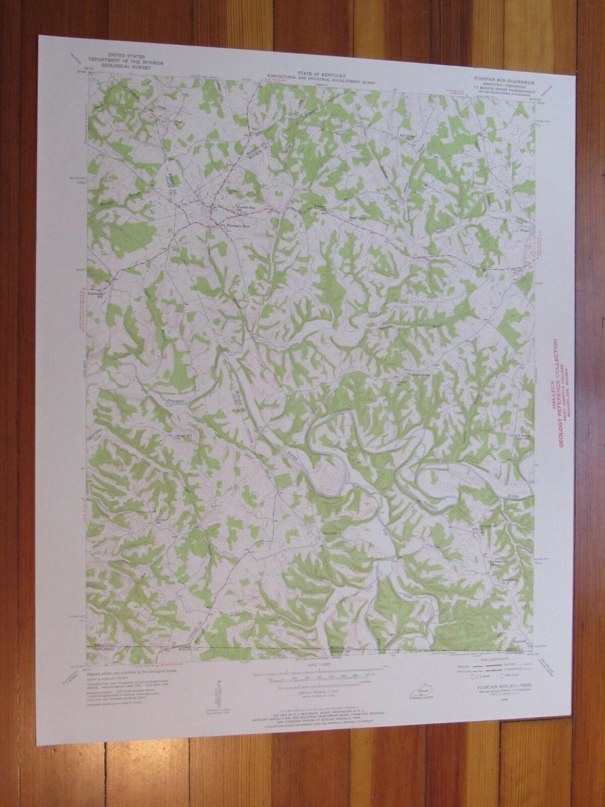 Fountain Run Kentucky 1955 Original Vintage USGS Topo Map (1955) Map