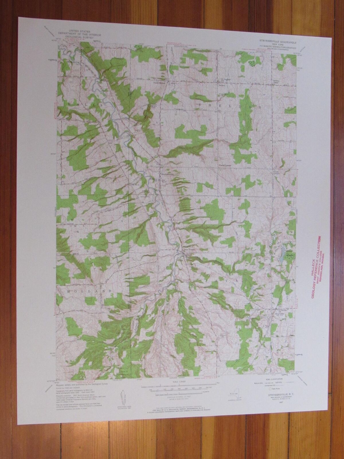 Strykersville New York 1958 Original Vintage USGS Topo Map (1958) Map
