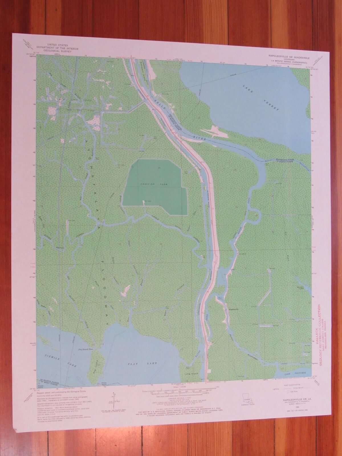 Napoleonville SW Louisiana 1967 Original Vintage USGS Topo Map (1967) Map RareMapsandBooks