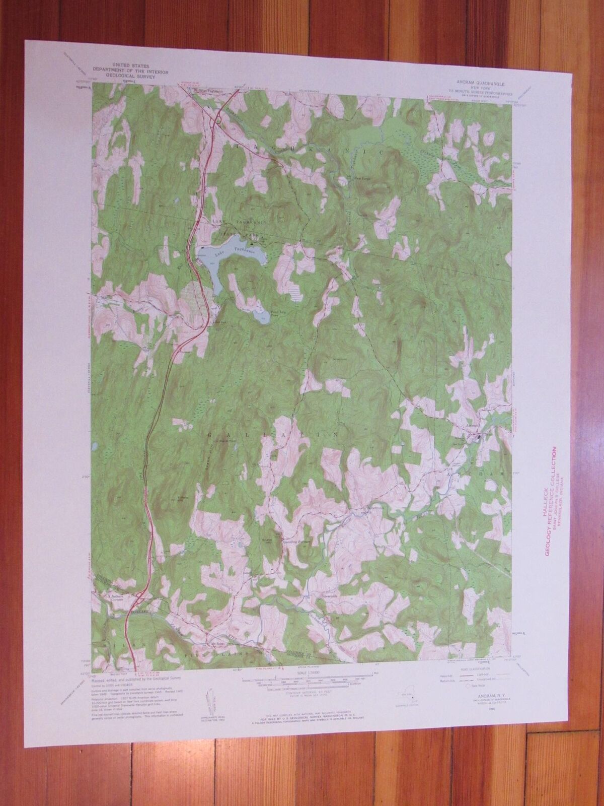 Ancram New York 1962 Original Vintage USGS Topo Map (1962) Map
