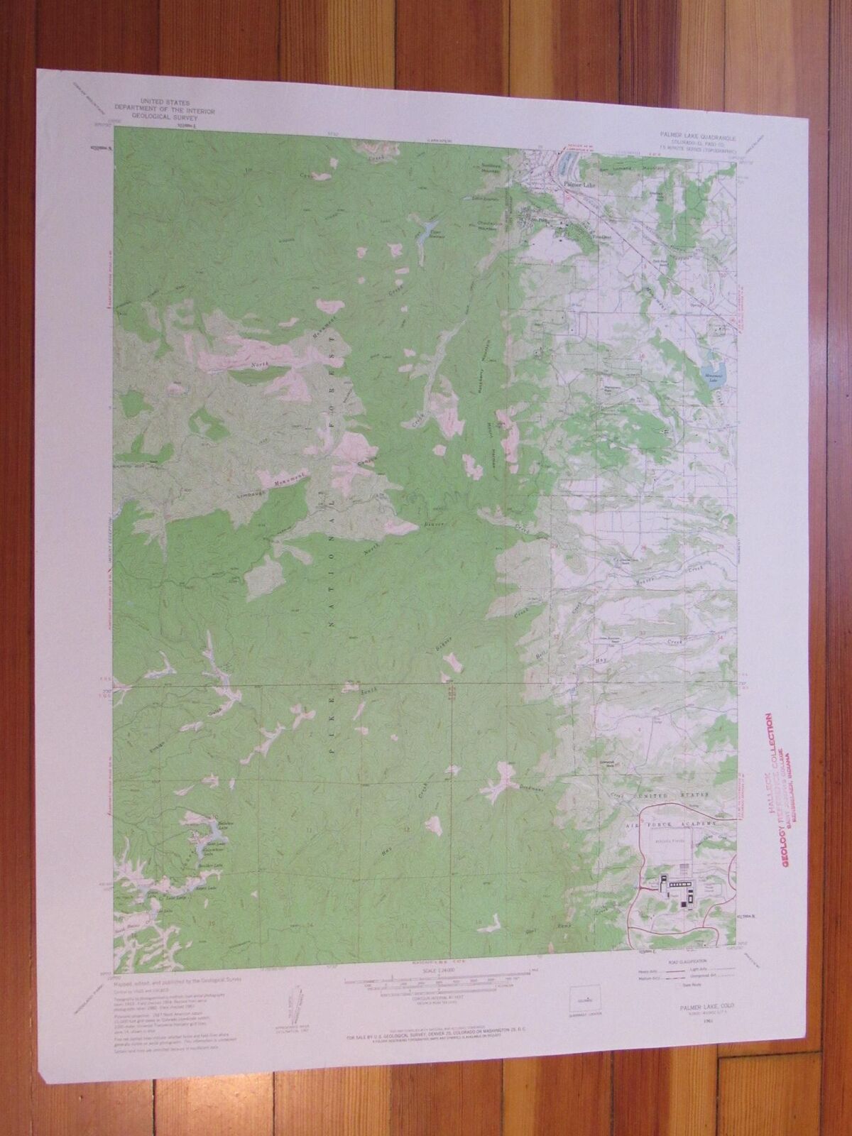 Palmer Lake Colorado 1963 Original Vintage USGS Topo Map (1963) Map