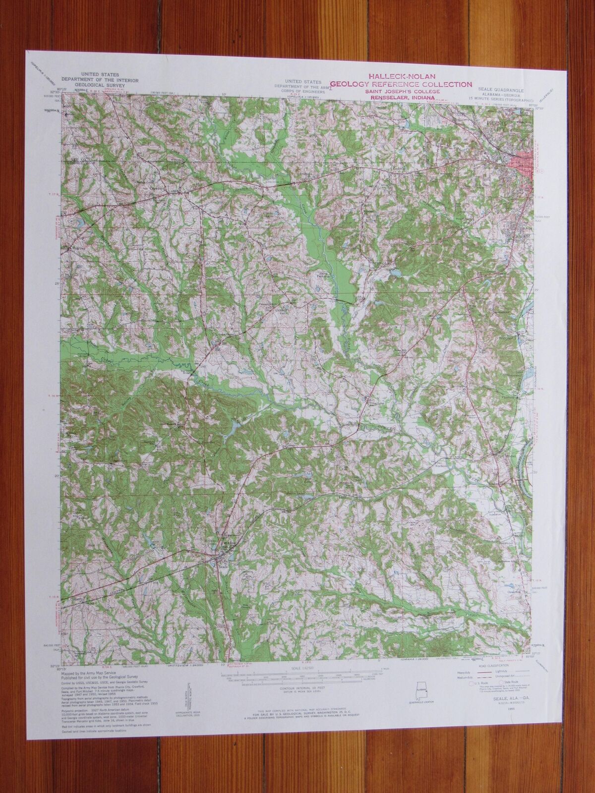 Seale Alabama 1961 Original Vintage USGS Topo Map (1961) Map