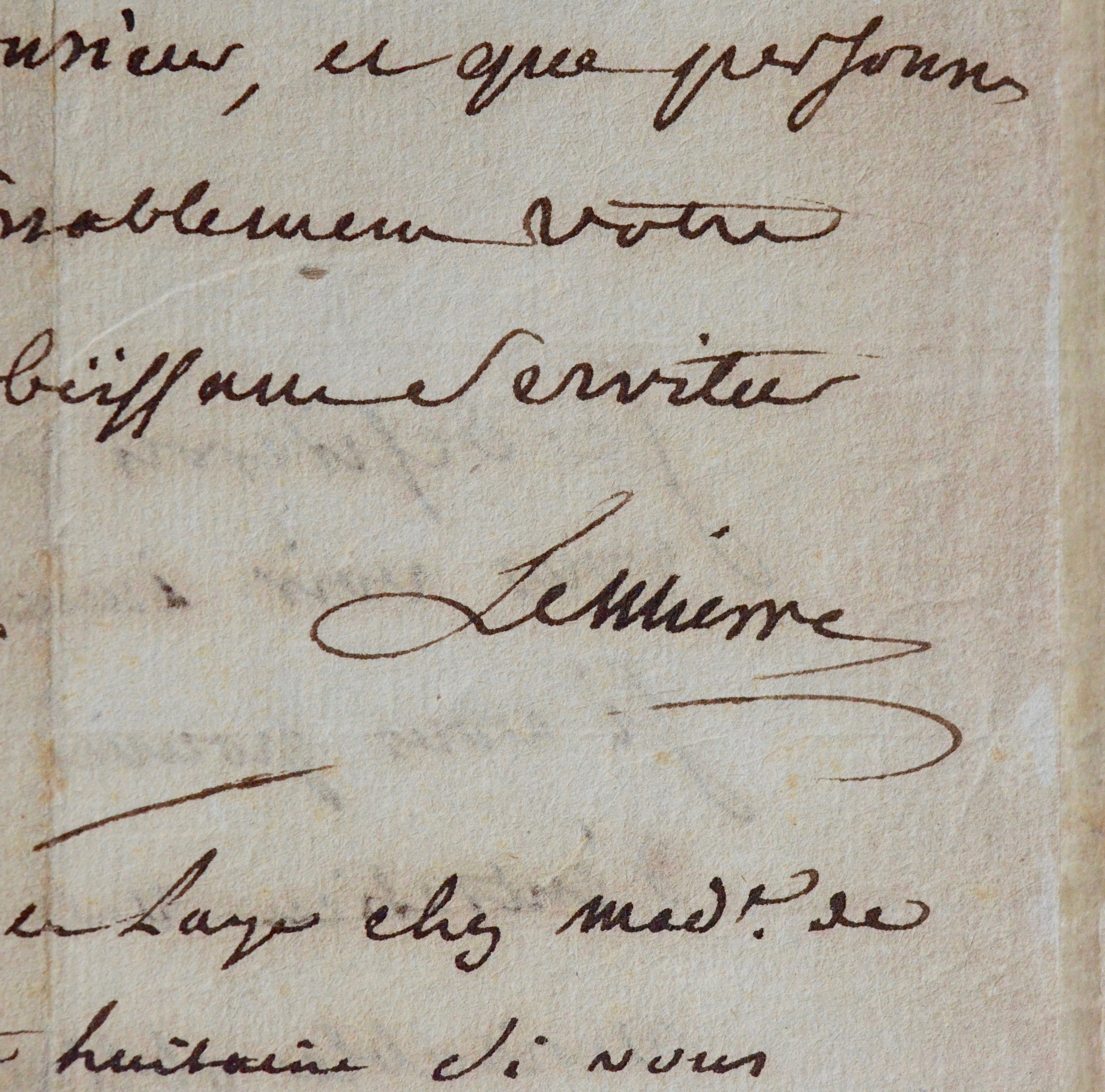 [Signé] Lemierre rejoint Louise Dupin à la campagne et écrit son amitié à un confrère Lemierre Antoine-Marin 1733 1793 [ ]