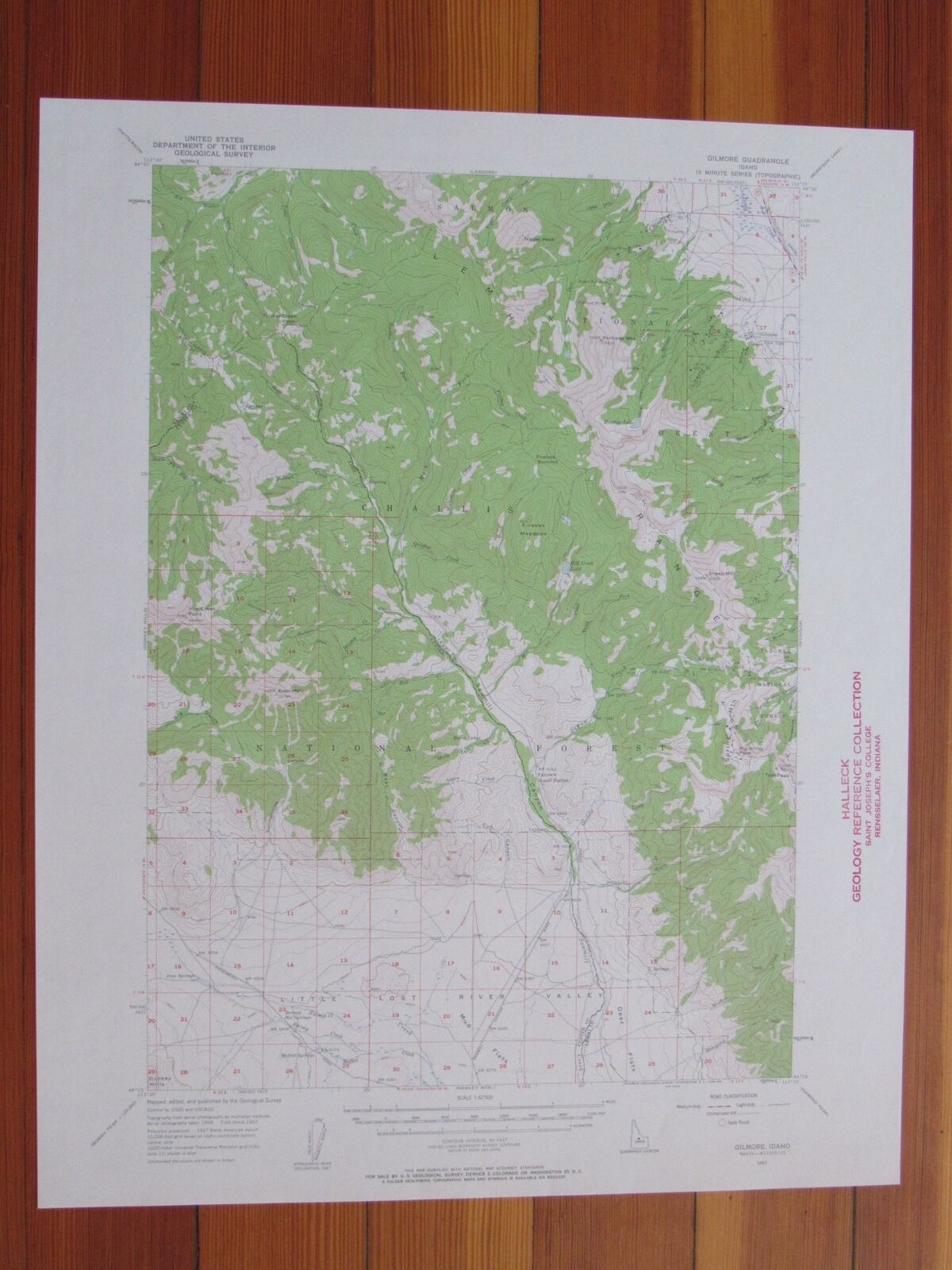 Gilmore Idaho 1958 Original Vintage USGS Topo Map (1958) Map