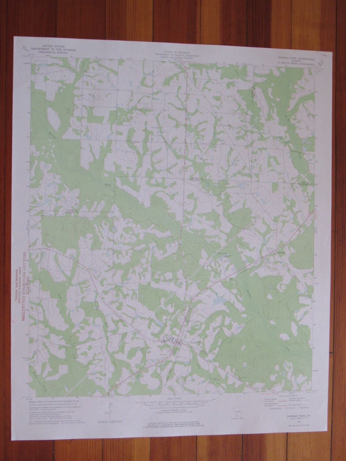Norman Park 1975 Original Vintage USGS Topo Map (1975) Map