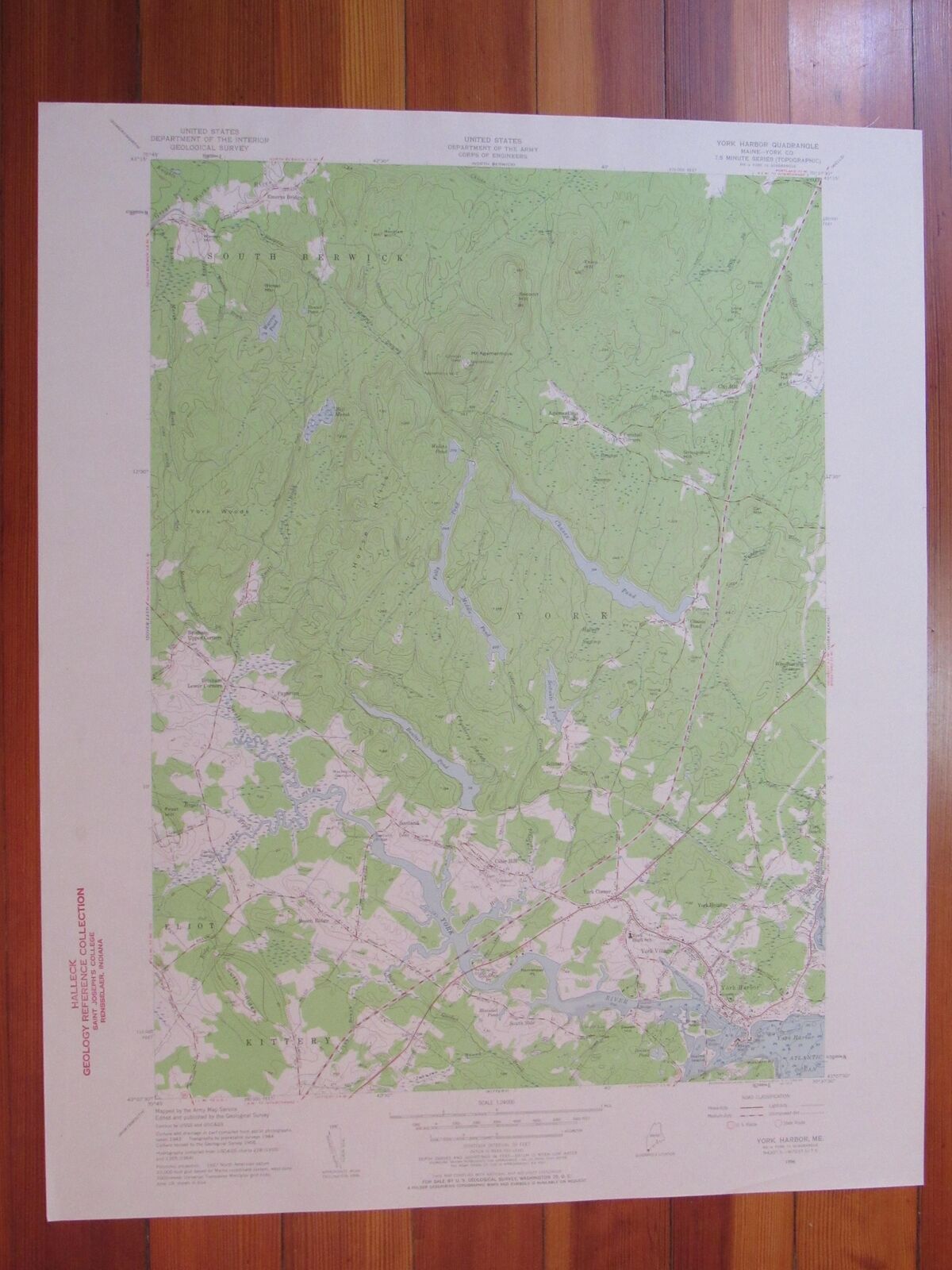 York Harbor Maine 1958 Original Vintage USGS Topo Map (1958) Map