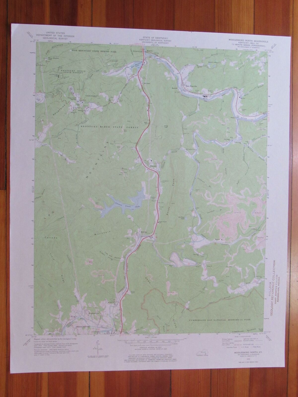 Middlesboro North Kentucky 1977 Original Vintage USGS Topo Map (1977) Carte RareMapsandBooks