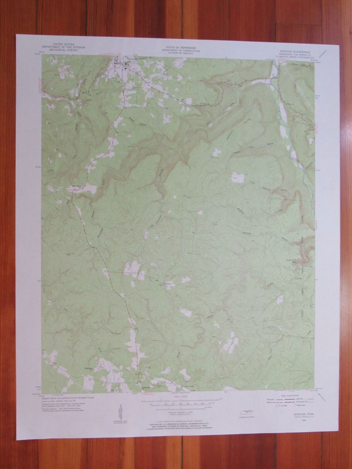 Spencer Tennessee 1955 Original Vintage USGS Topo Map (1955) Map RareMapsandBooks