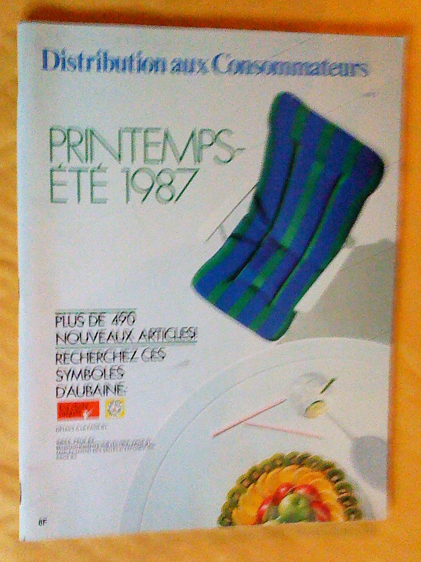 Distribution aux consommateurs. Catalogue printempsété 1987 Très bon