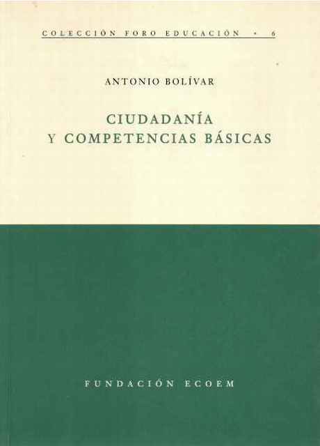 Ciudadanía y competencias básicas - Bolívar, Antonio