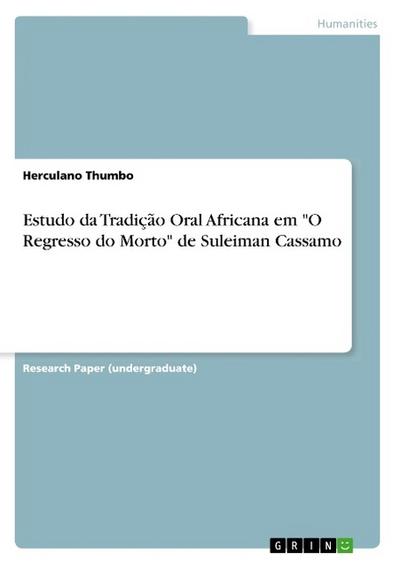 Estudo da Tradição Oral Africana em 