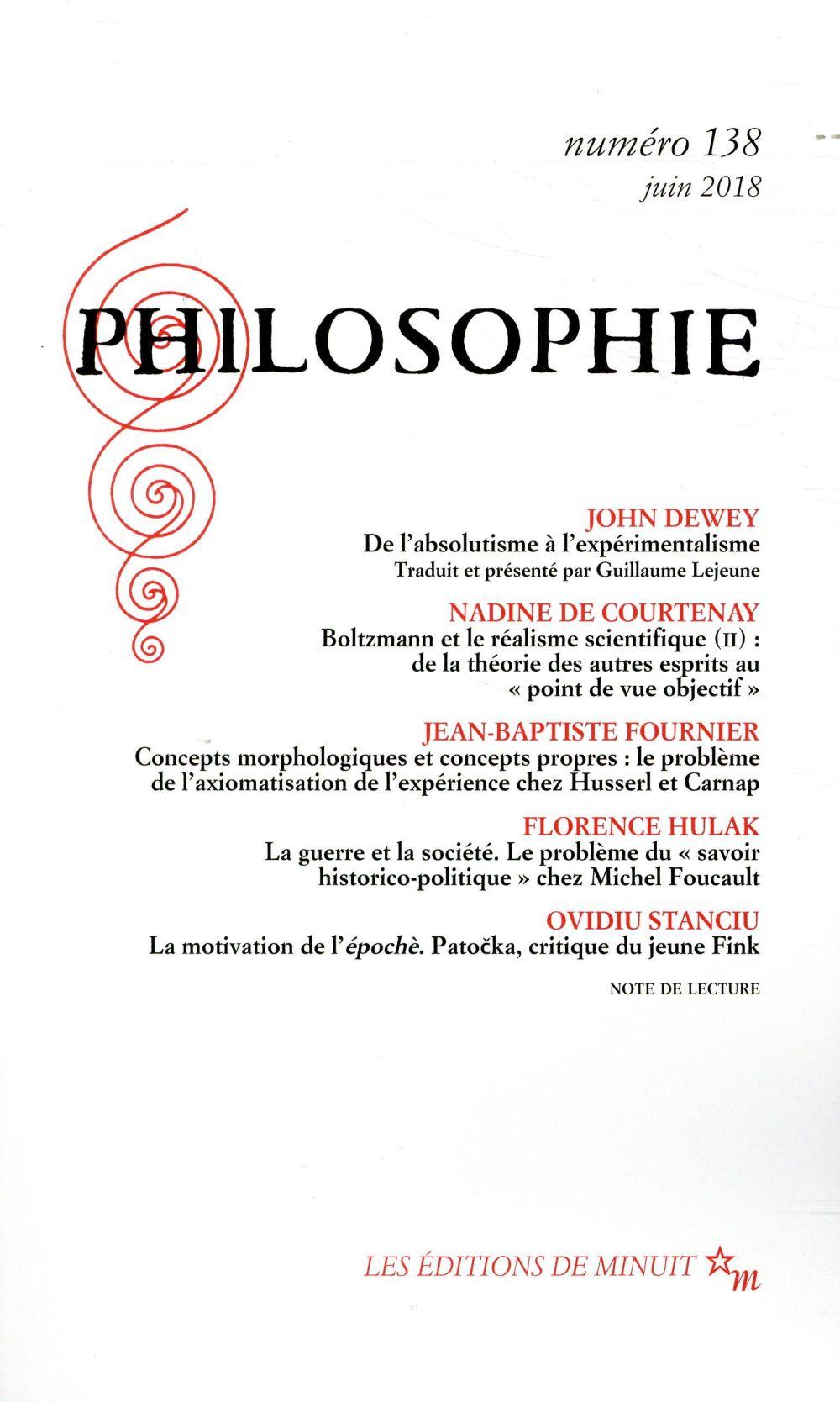 revue philosophie N.138 - Revue Philosophie