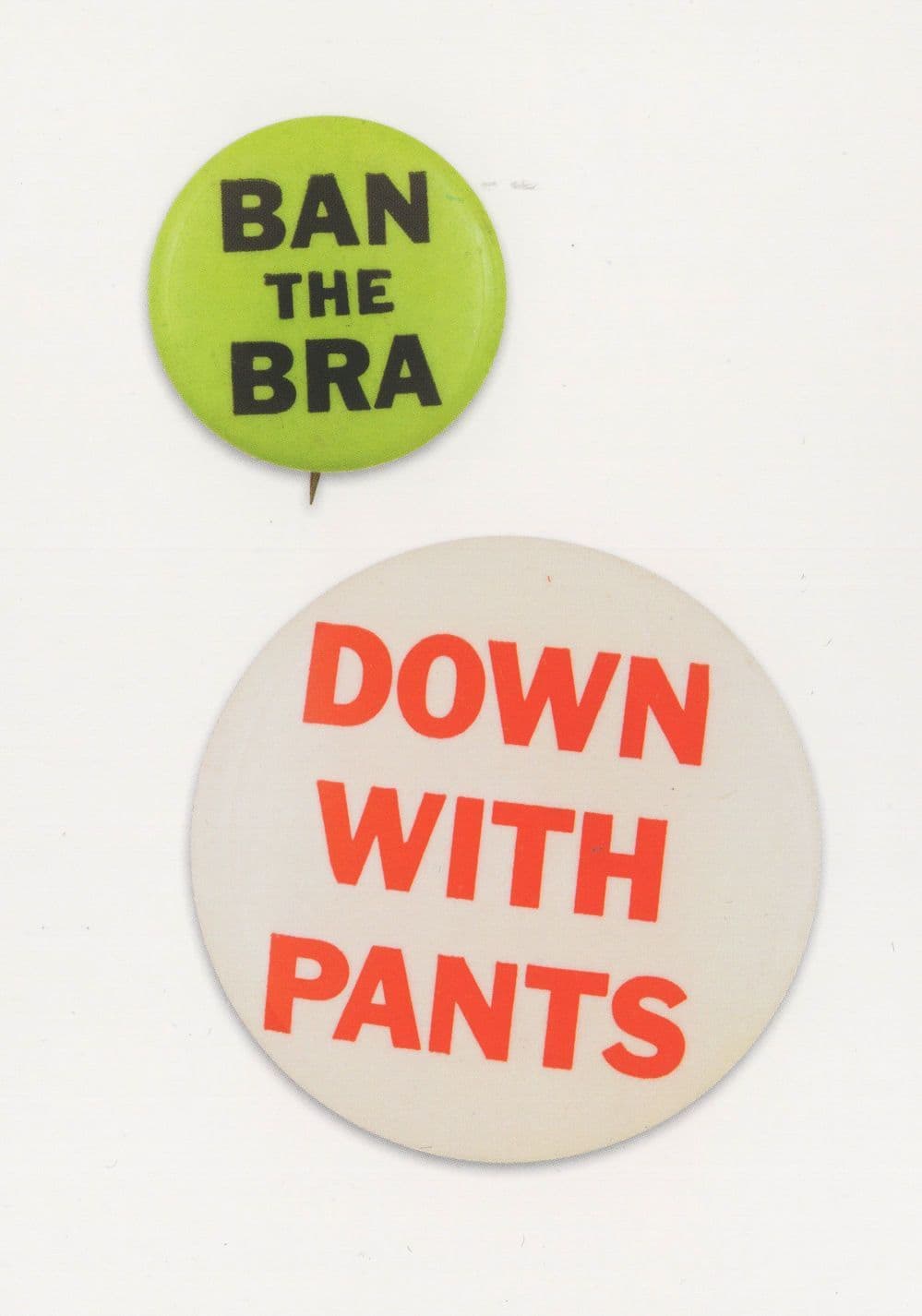 Ban The Bra Down With Pants Underwear Sex Badge Button Postcard