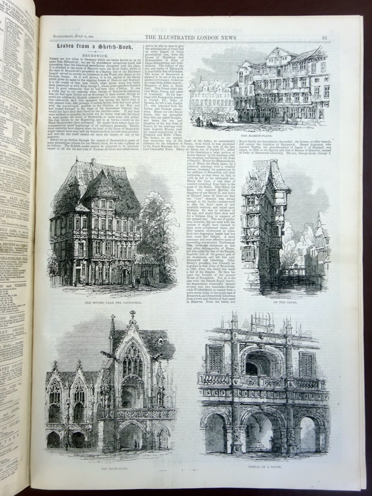 The Illustrated London News July 16, 1864. (inc Brunswick, King's Lynn