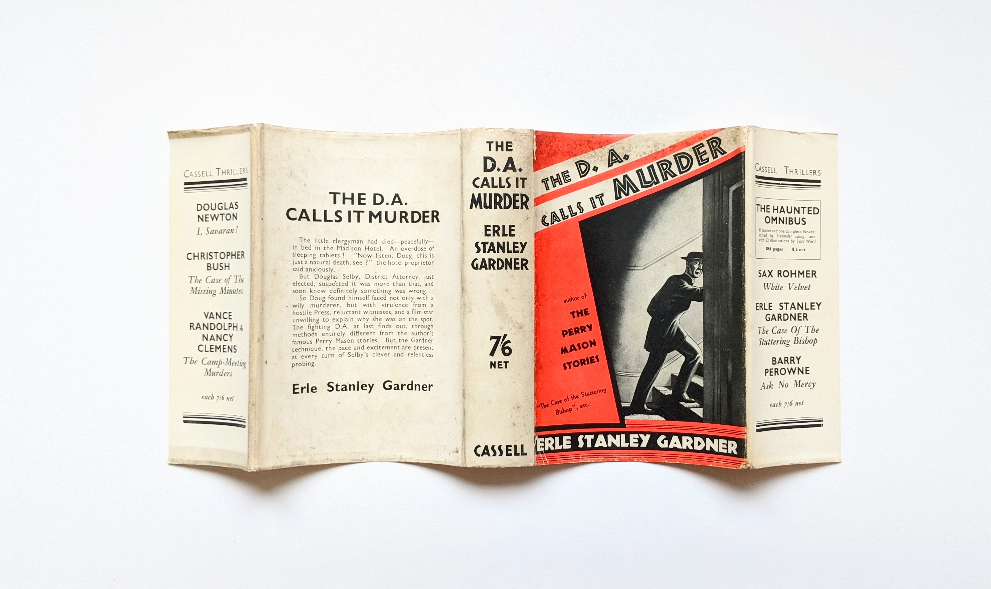 The D A Calls It Murder By Erle Stanley Gardner Near Fine Hardcover