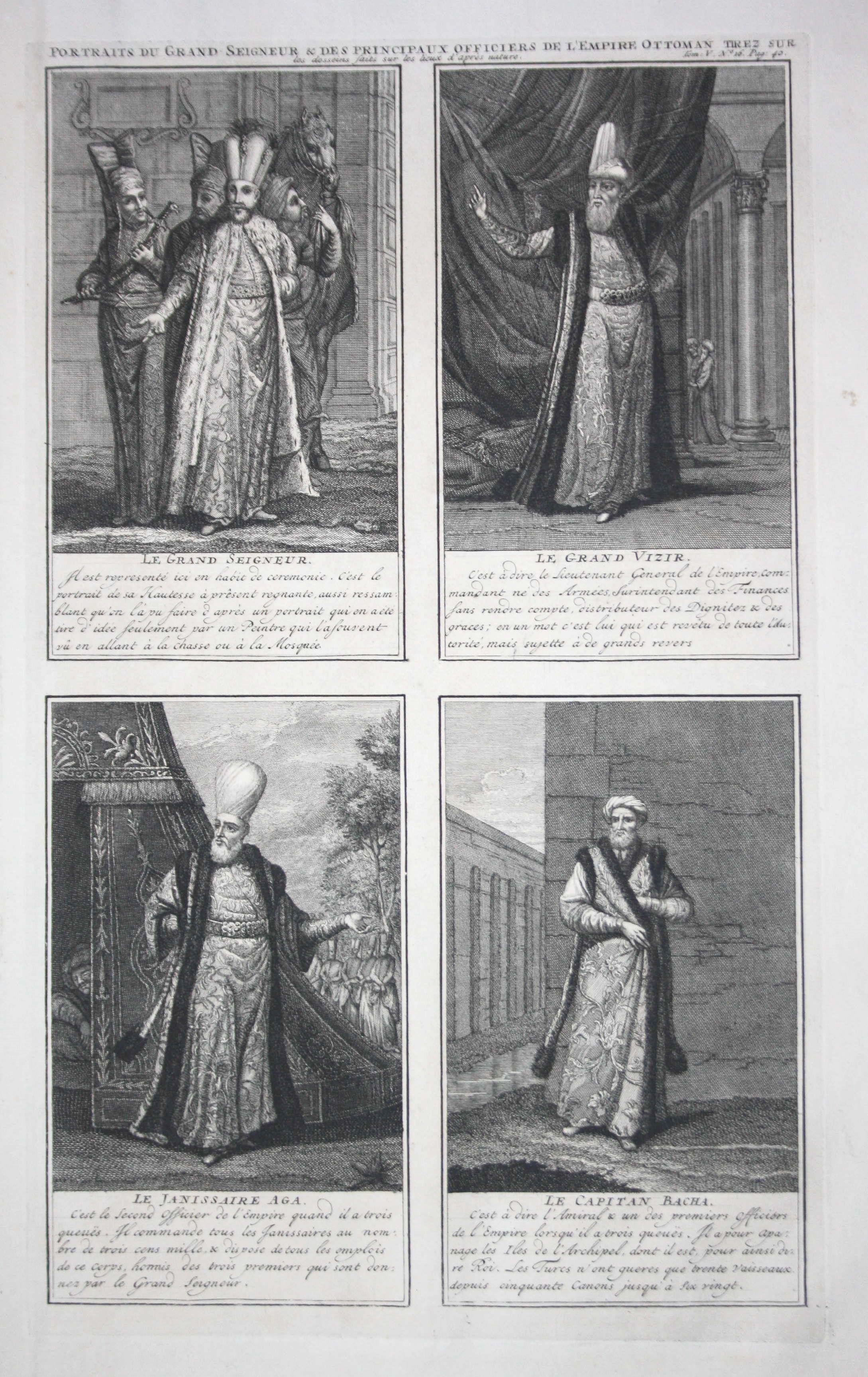 "Portraits Du Grand Seigneur & Des Principaux Officiers De L