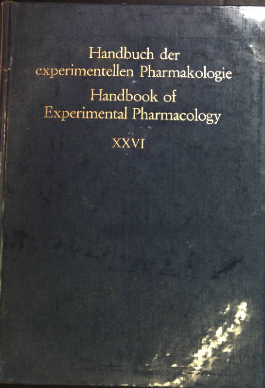 Handbuch der experimentellen Pharmakologie; Bd. 26., Vergleichende Pharmakologie von Überträgersubstanzen in tiersystematischer Darstellung. - Fischer, Hans