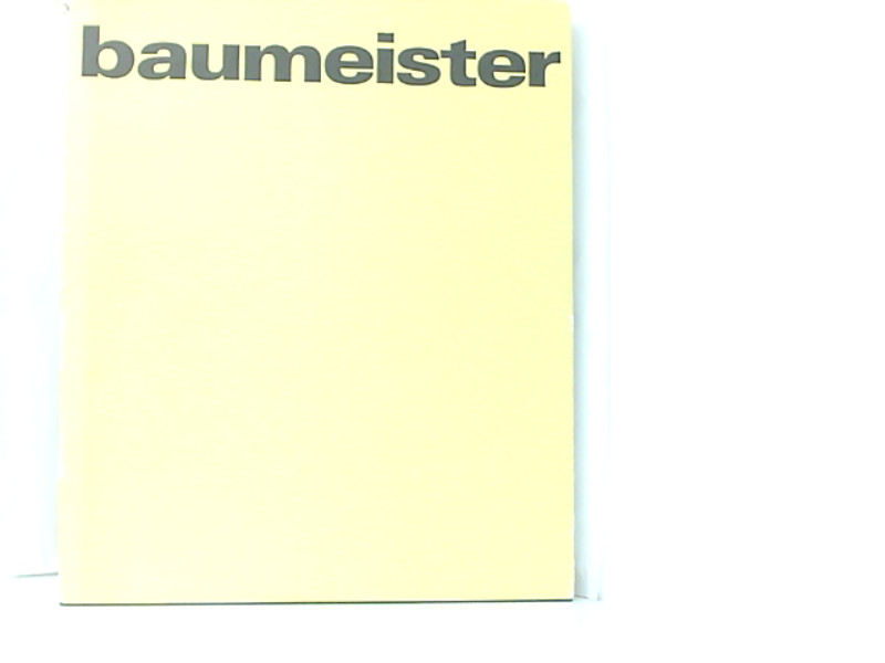 baumeister. Dokumente, Text, Gemälde - Adriani, Götz und Willi Baumeister