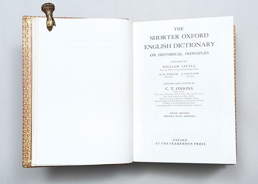 The Shorter Oxford English Dictionary on Historical Principles. Prepared by William Little, H. W