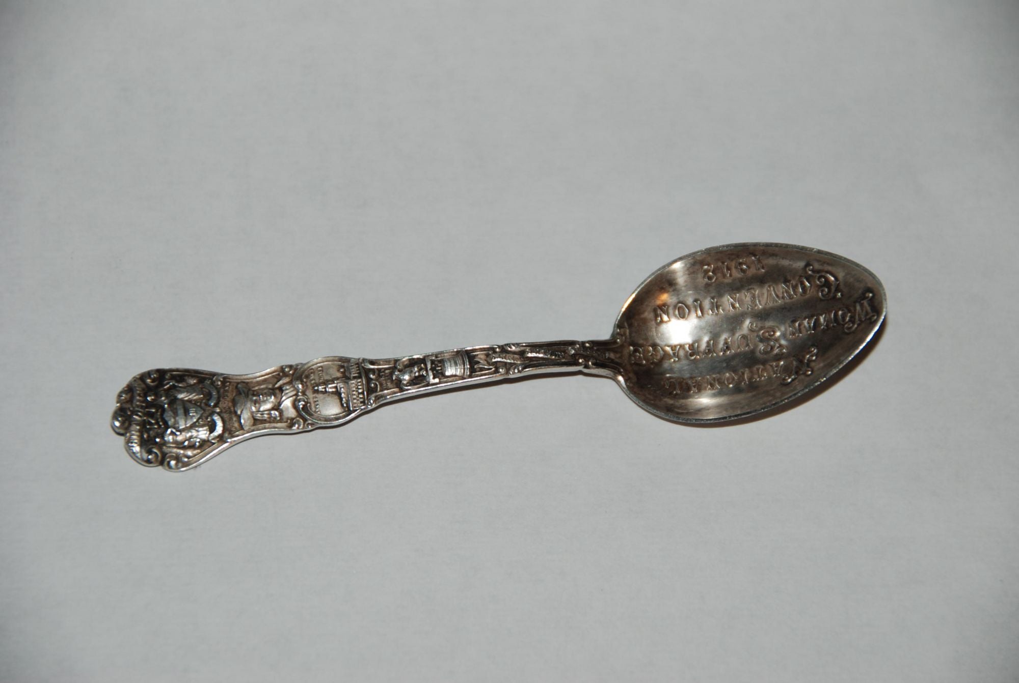 NATIONAL WOMAN SUFFRAGE CONVENTION; Souvenir sterling silver demitasse spoon (REALIA) [SILVER TEA SPOON] [ ]