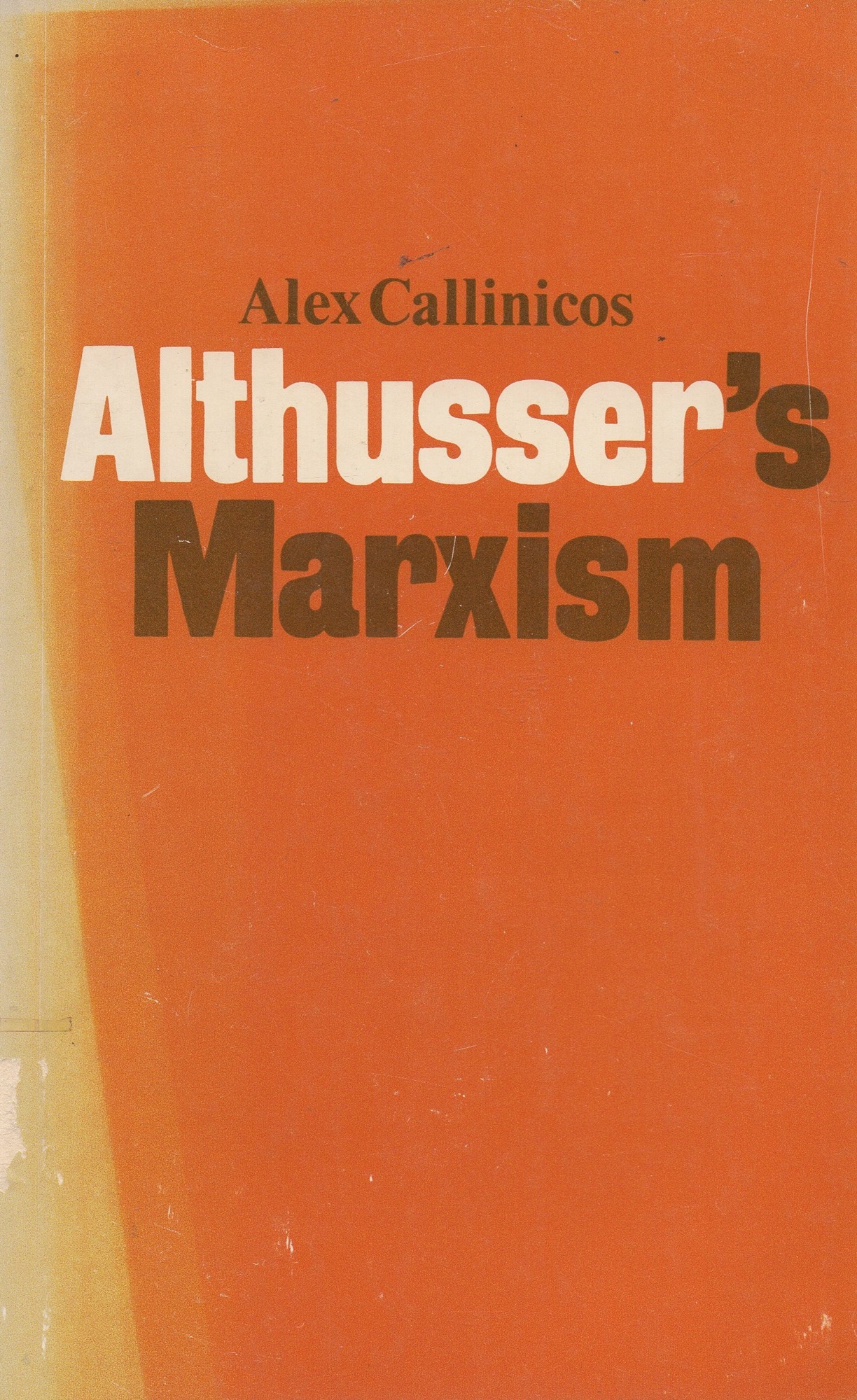 Althusser's Marxism - Callinicos, Alex