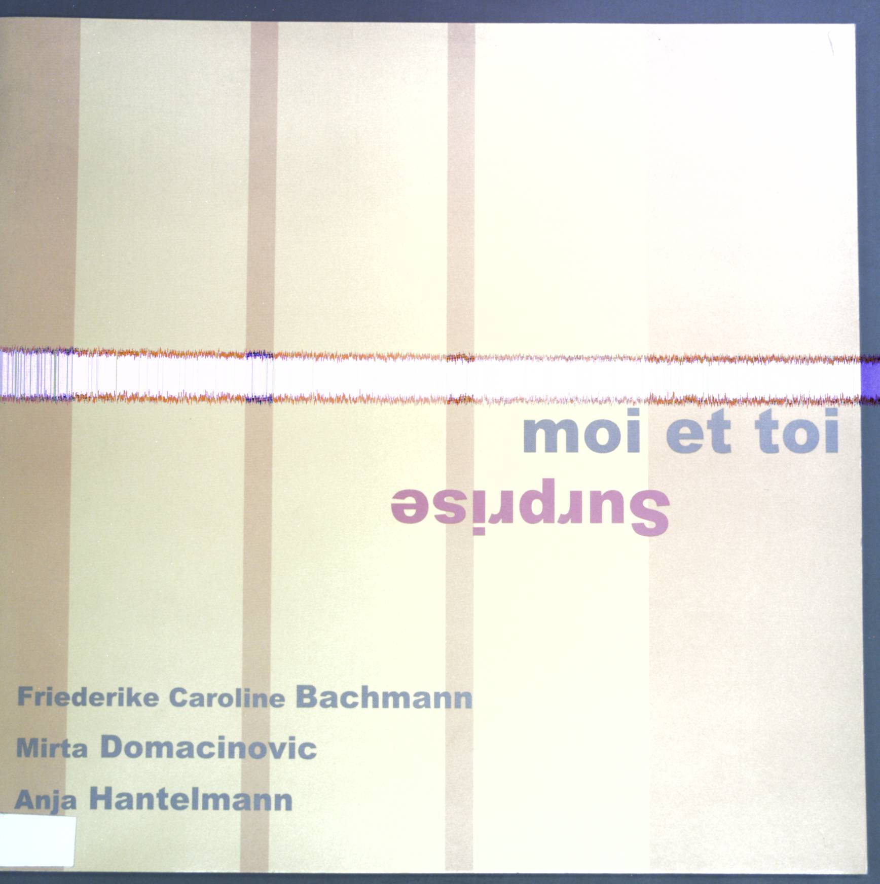 Moi et toi - surprise : Friederike Caroline Bachmann, Ausstellung, Studio und Untergeschoss vom 25.09. bis 31.10.03. Katalog Saarländisches Künstlerhaus Saarbrücken e.V. Red. - Schrickel, Monika, Rosita Nenno und Friederike Caroline Bachmann