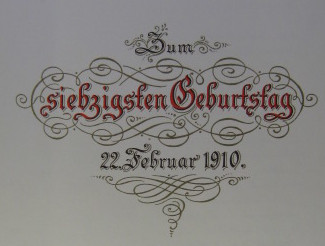Zum siebziegsten Geburtstag. 22. Februar 1910. August Bebel. - Herrmann, Ursula (Hrsg.) [Bebel, August]