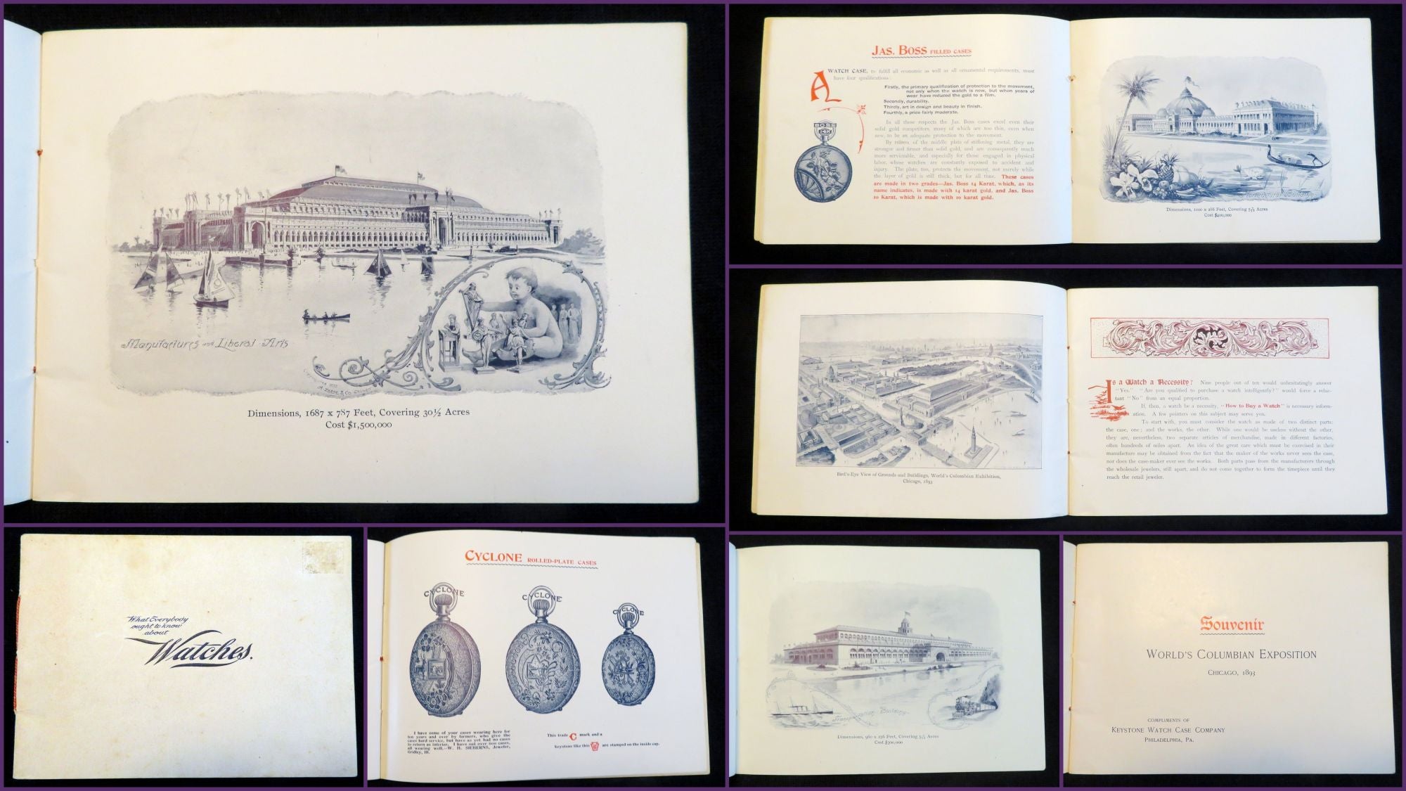 Souvenir Catalog from the Keystone Watch Case Company from the World's Columbian Exposition [ ]