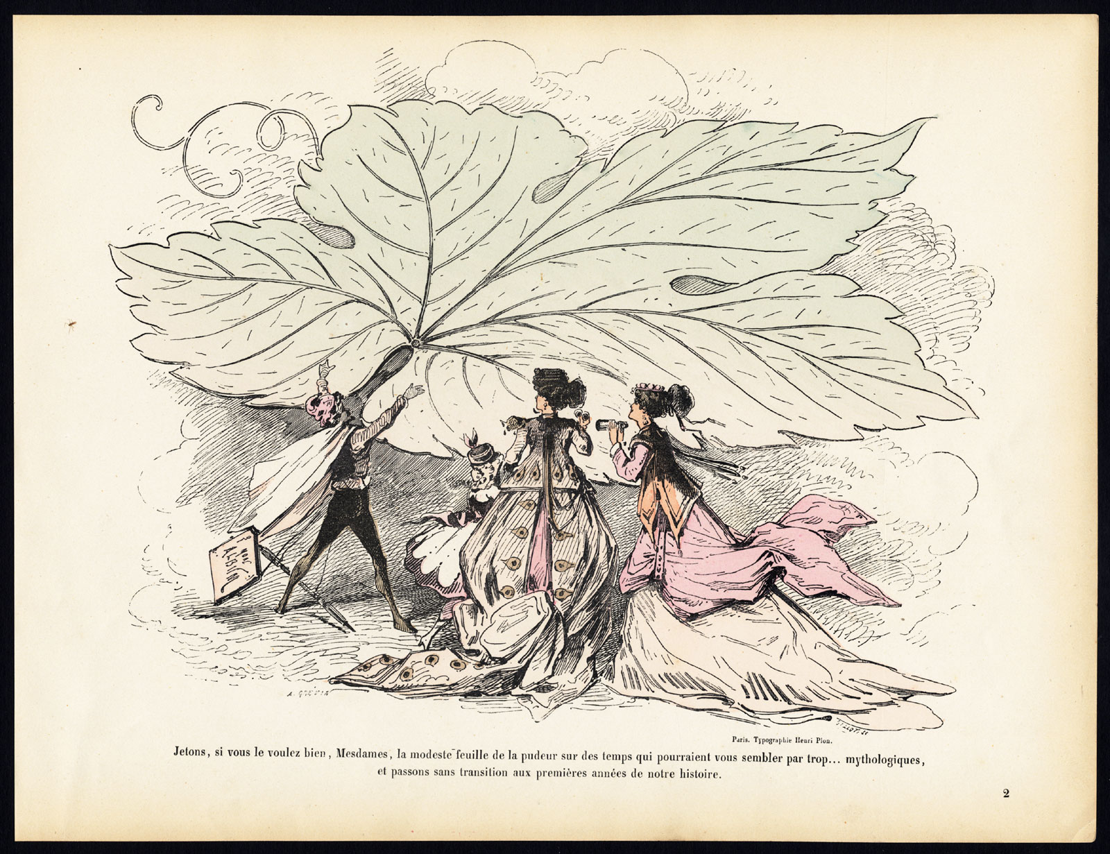 Antique Print Fig Leaf Fashion Costume Gillot Alfred Grevin 1865 1865 Kunst Nbsp Nbsp Grafik Nbsp Nbsp Poster Pictura Prints Art Books