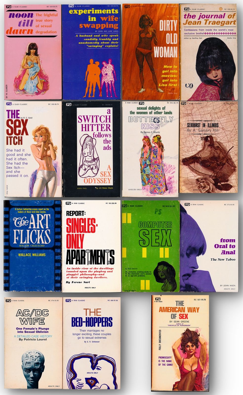 Ram Classic (18 vintage adult paperbacks) by Various Very Good (1968) Well-Stacked Books picture picture