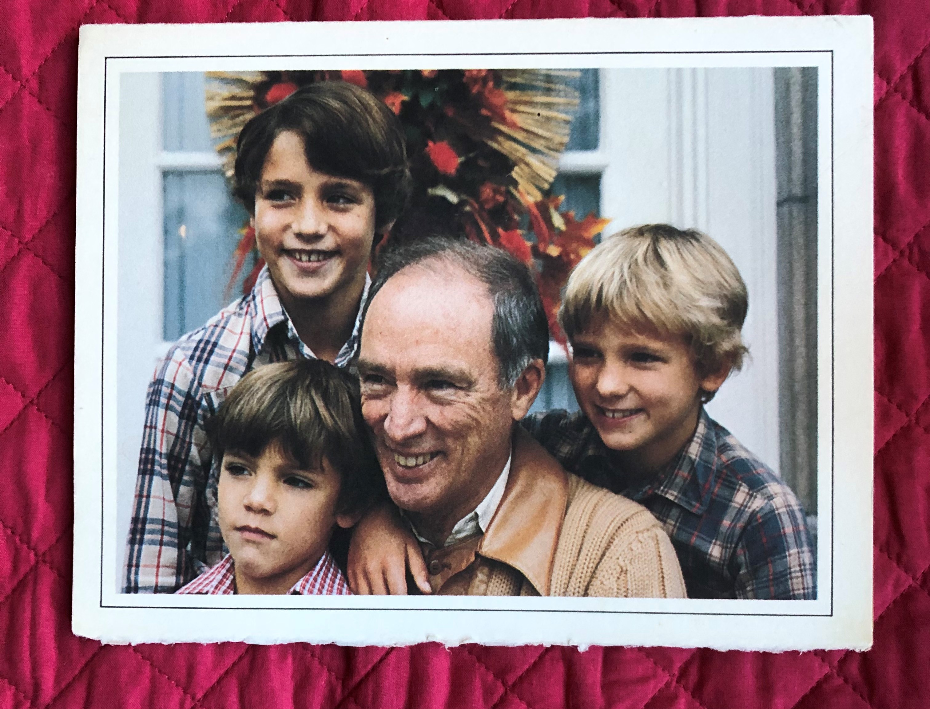 PIERRE TRUDEAU FAMILY CHRISTMAS CARD WITH JUSTIN TRUDEAU AND BROTHERS