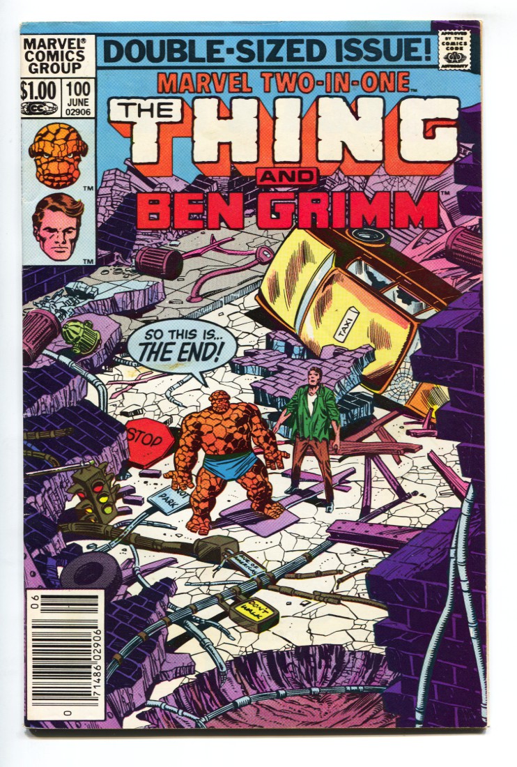 52 pages, last issue USA,1983 Thing + Ben Grimm Marvel Two-In-One # 100 